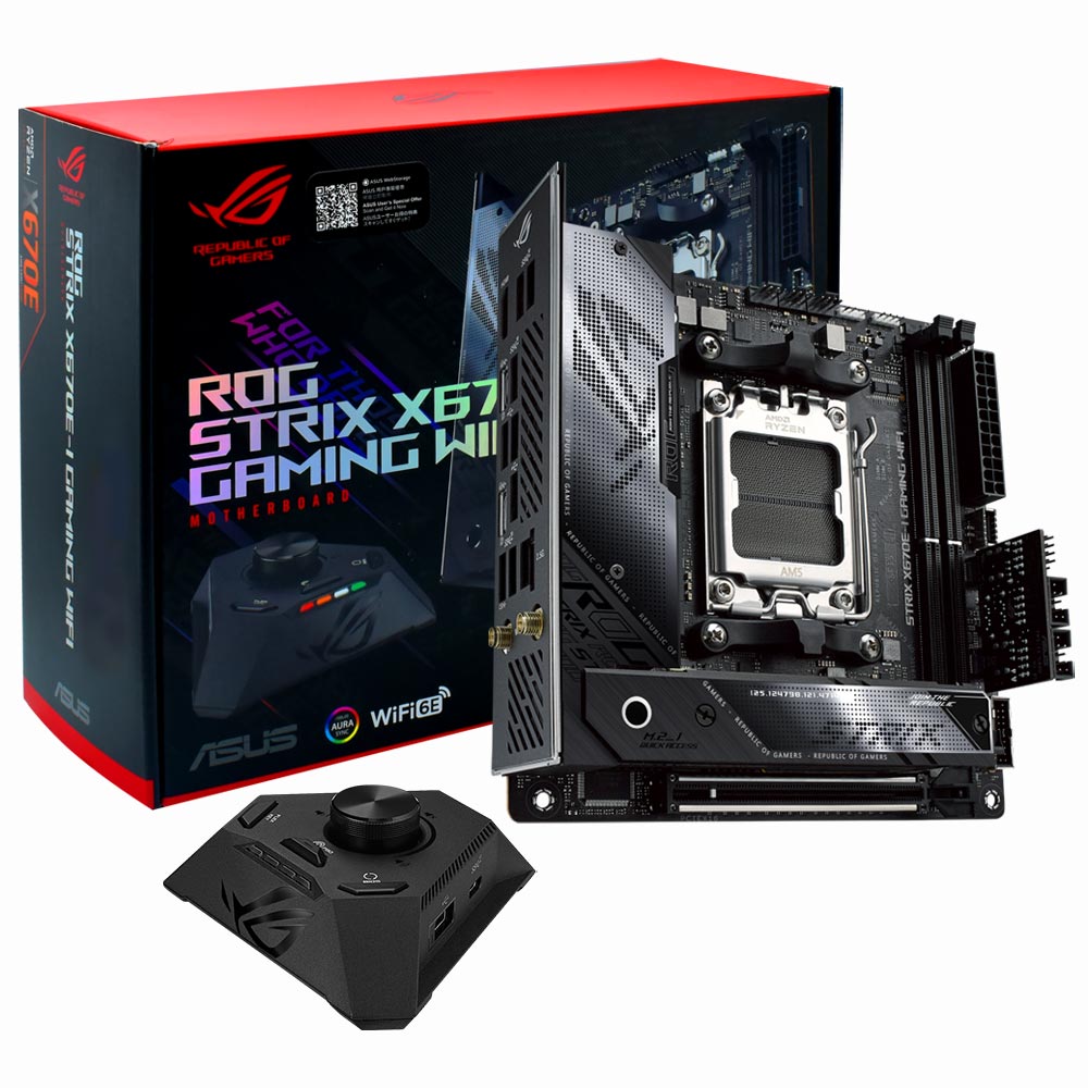 Placa Mãe ASUS ROG Strix X670E-I Gaming Wi-Fi Socket AM5 / DDR5
