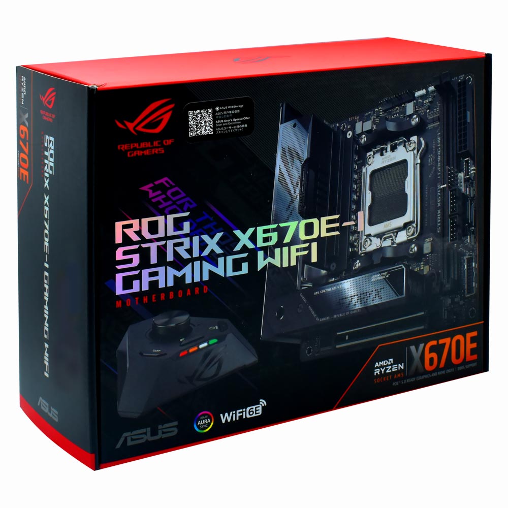 Placa Mãe ASUS ROG Strix X670E-I Gaming Wi-Fi Socket AM5 / DDR5