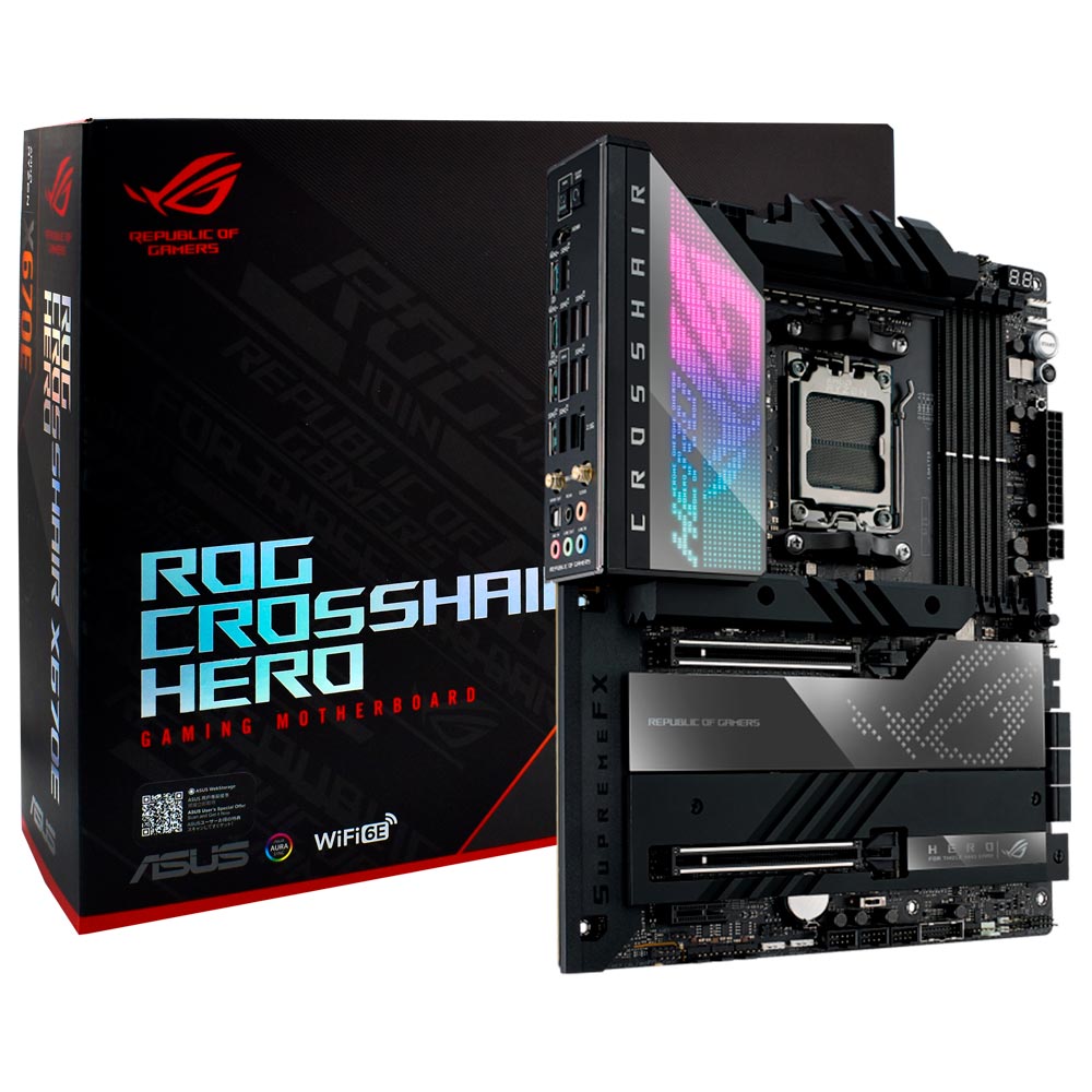 Placa Mãe ASUS ROG X670E Crosshair Hero Socket AM5 / DDR5