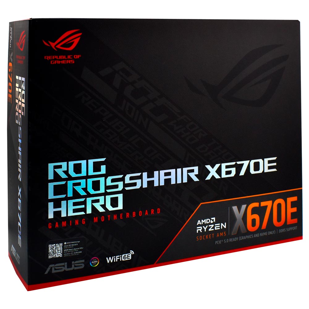 Placa Mãe ASUS ROG X670E Crosshair Hero Socket AM5 / DDR5