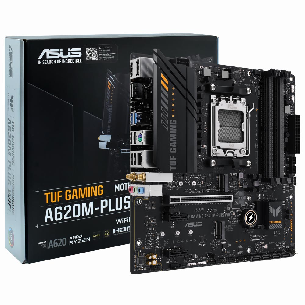 Placa Mãe ASUS TUF Gaming A620M-PLUS Wi-Fi Socket AM5 / DDR5