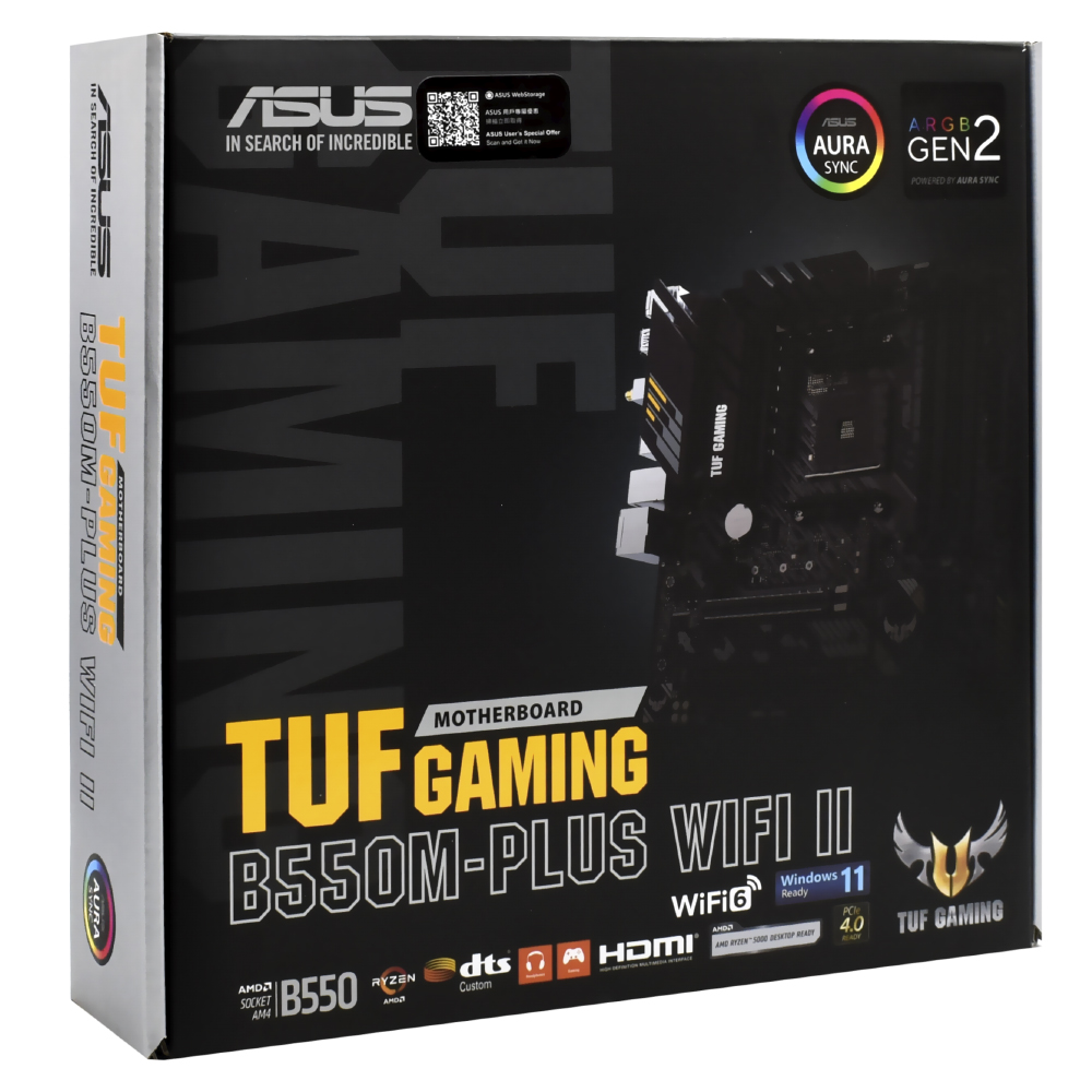 Placa Mãe ASUS TUF Gaming B550M-PLUS Wi-Fi II Socket AM4 / DDR4 