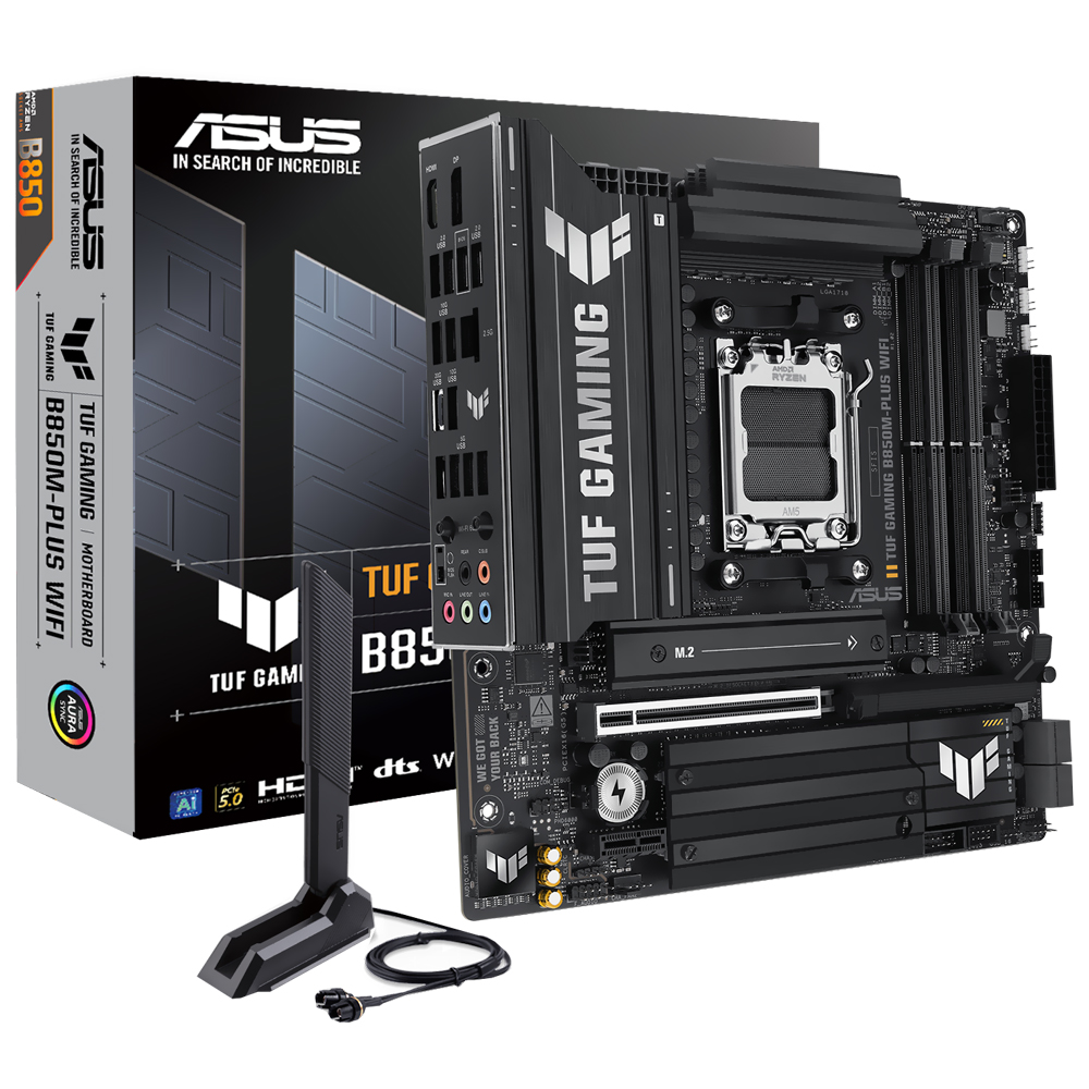 Placa Mãe ASUS TUF Gaming B850M-PLUS Wi-Fi Socket AM5 / DDR5