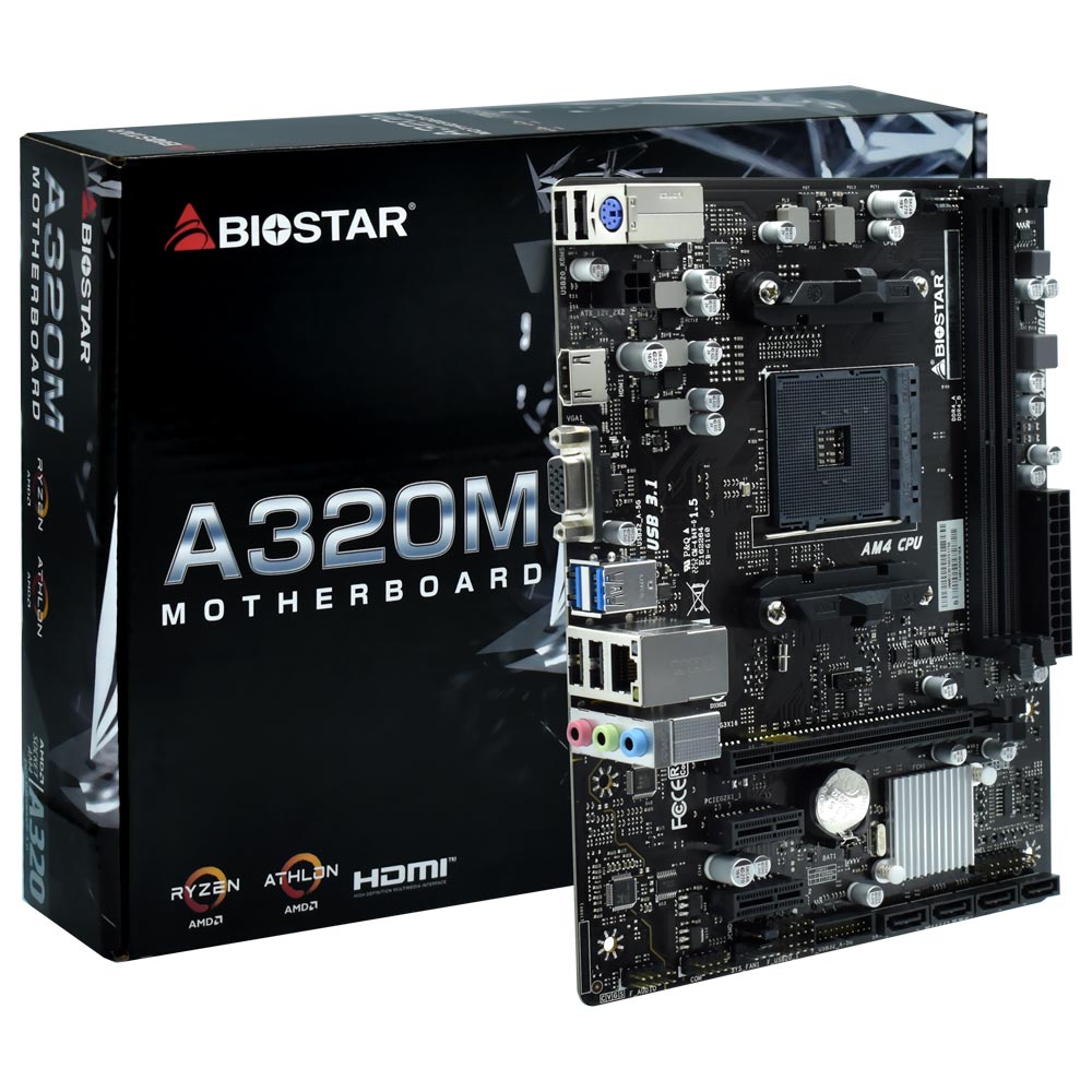 Placa Mãe Biostar A320MH Socket AM4 / VGA / DDR4