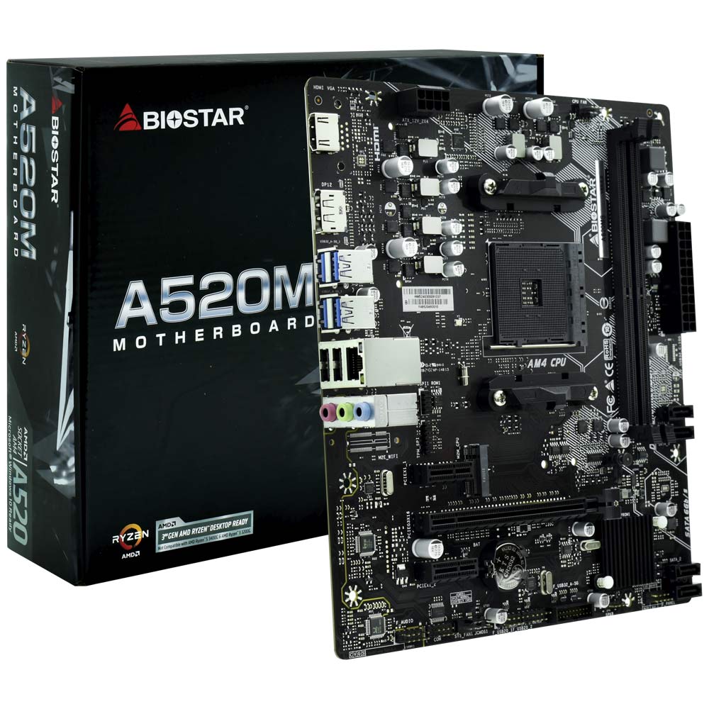 Placa Mãe Biostar A520MS Socket AM4 / DDR4