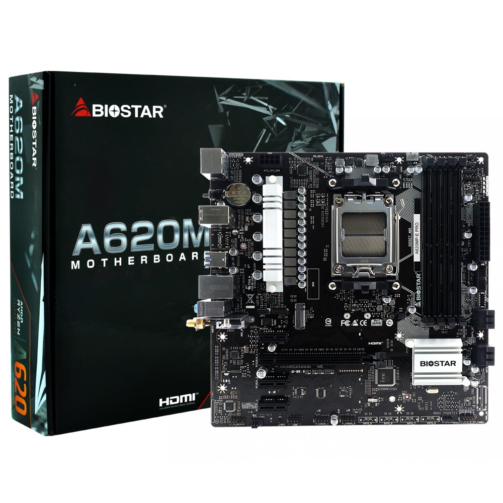 Placa Mãe Biostar A620MP-E Pro Socket AM4 / DDR5