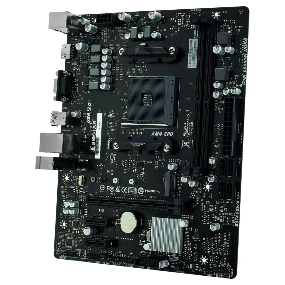 Placa Mãe Biostar B450MH Socket AM4 / VGA / DDR4 