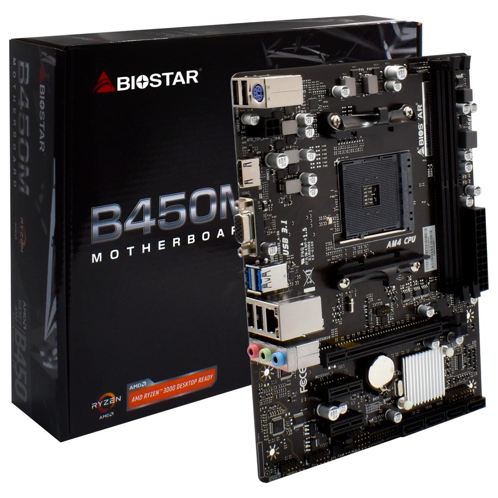 Placa Mãe Biostar B450MHP Socket AM4 / VGA / DDR4