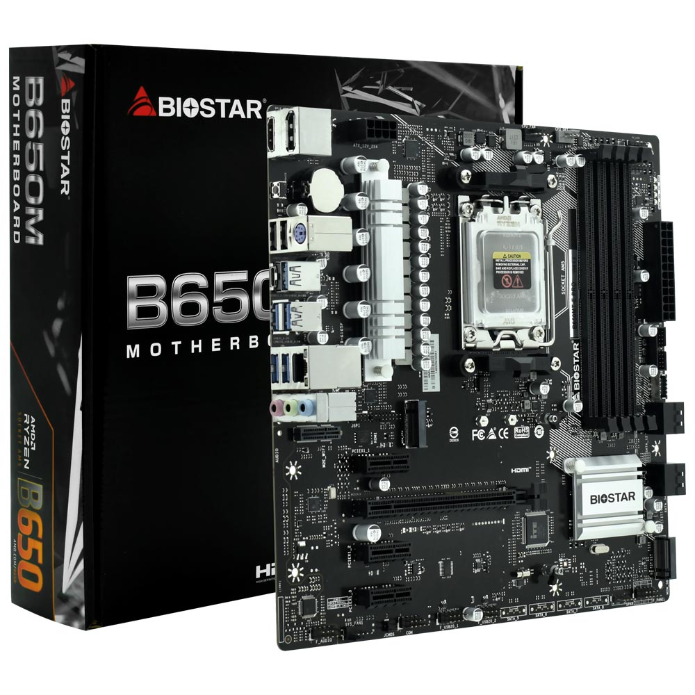 Placa Mãe Biostar B650MT-E Pro Socket AM5 / DDR5