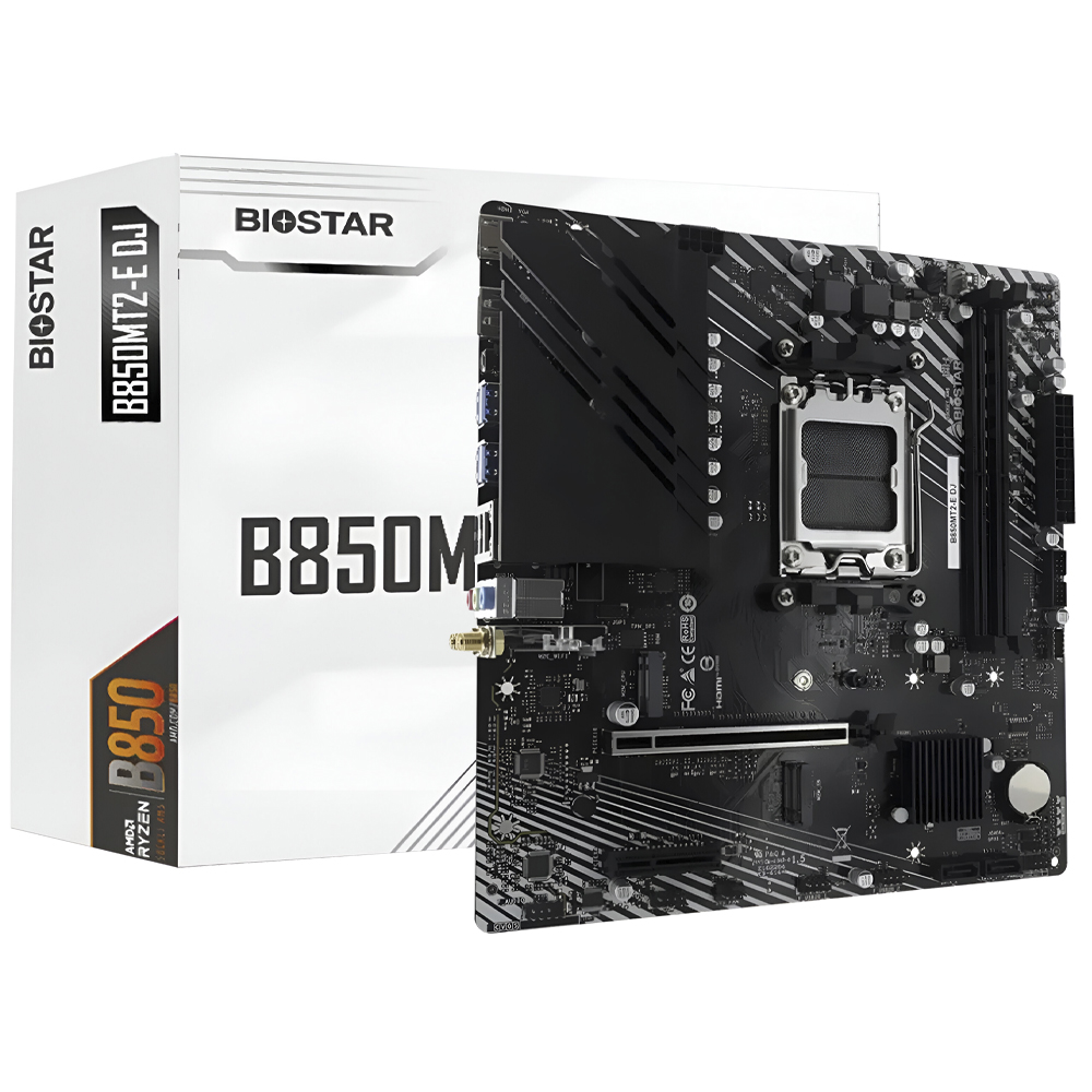 Placa Mãe Biostar B850MT2-E DJ Socket AM5 / DDR5