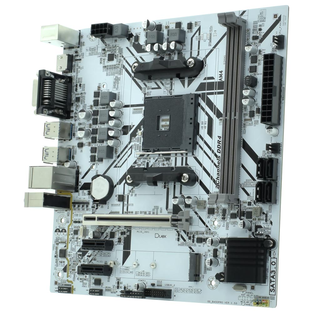 Placa Mãe Duex DX-B450M ZG Socket AM4 / VGA / DDR4