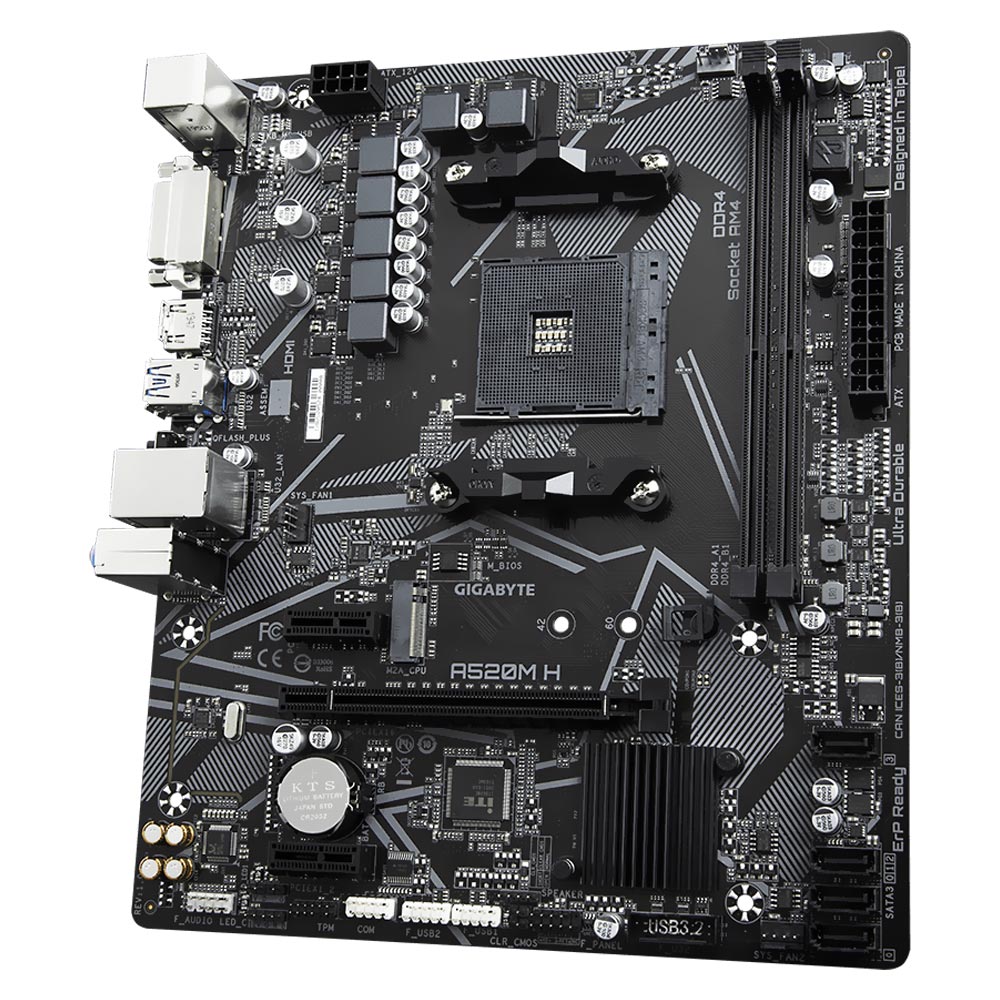 Placa Mãe Gigabyte A520M H Socket AM4 / DDR4 