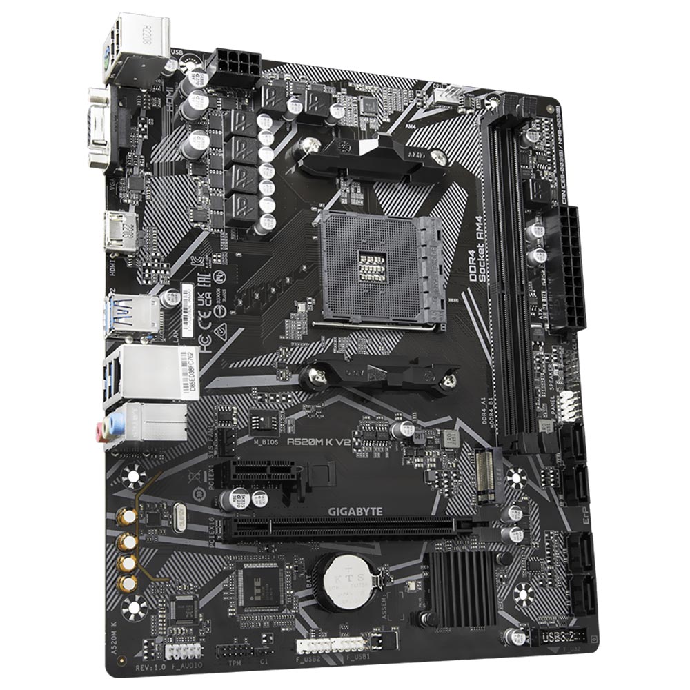 Placa Mãe Gigabyte A520M K V2 Socket AM4 / VGA / DDR4