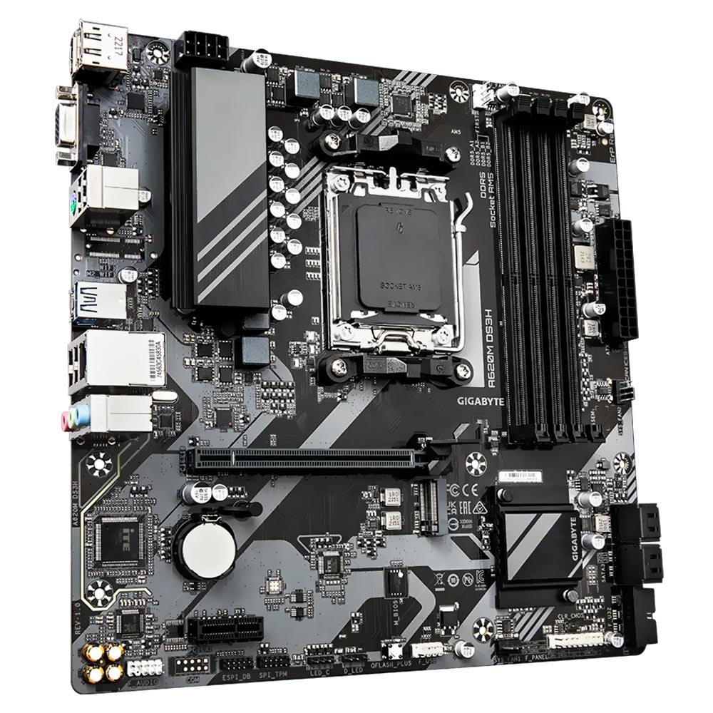 Placa Mãe Gigabyte A620M DS3H Socket AM5 / DDR5