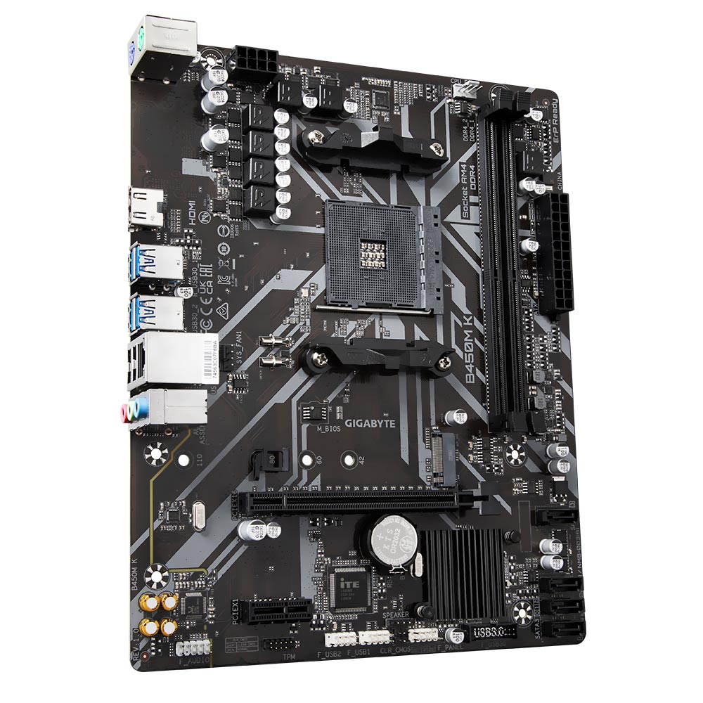 Placa Mãe Gigabyte B450M K Socket AM4 / DDR4