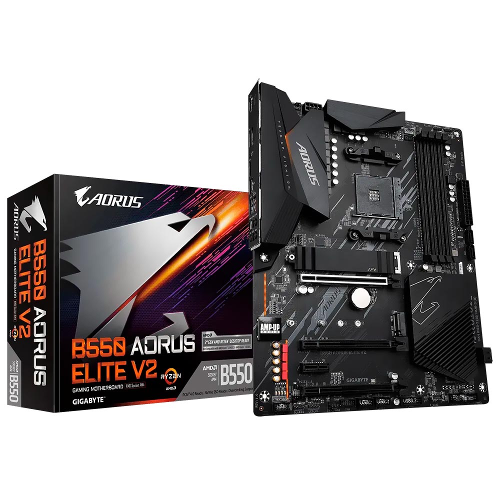 Placa Mãe Gigabyte B550 AORUS Elite V2 Socket AM4 / DDR4