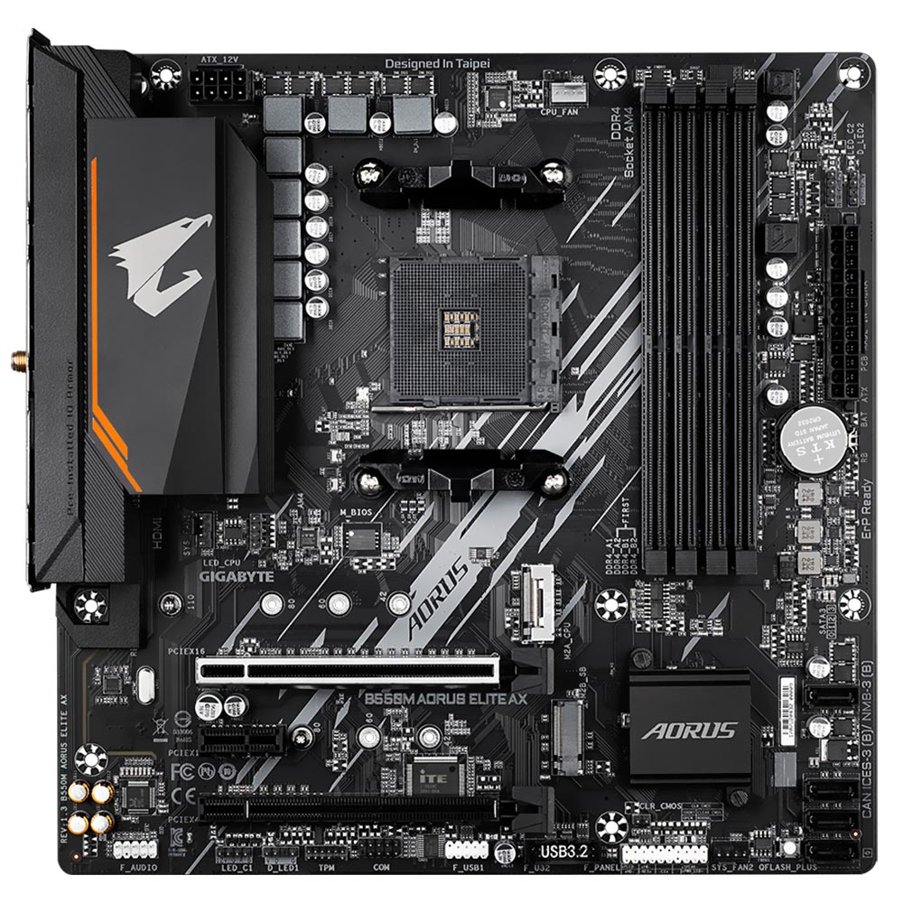 Placa Mãe Gigabyte B550M AORUS Elite AX Socket AM4 / DDR4