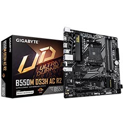 Placa Mãe Gigabyte B550M DS3H AC R2 Socket AM4 / DDR4