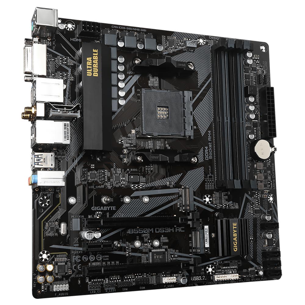 Placa Mãe Gigabyte B550M DS3H AC Socket AM4 / DDR4