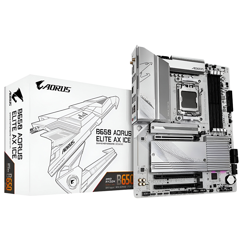 Placa Mãe Gigabyte B650 AORUS Elite AX Ice Socket AM5 / DDR5