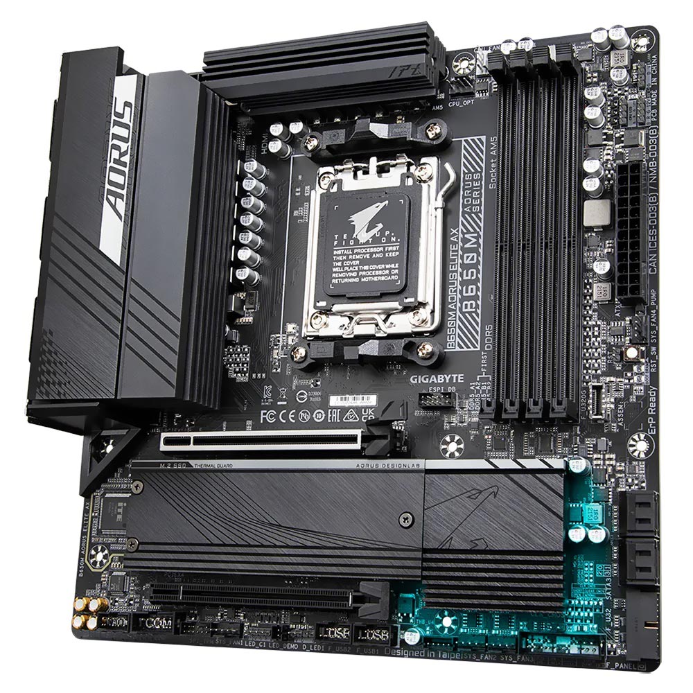 Placa Mãe Gigabyte B650M AORUS Elite AX Socket AM5 / DDR5