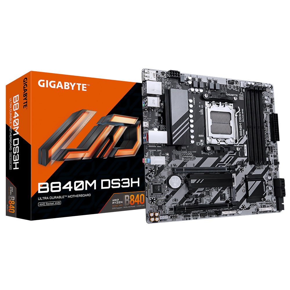 Placa Mãe Gigabyte B840M DS3H Socket AM5 / DDR5