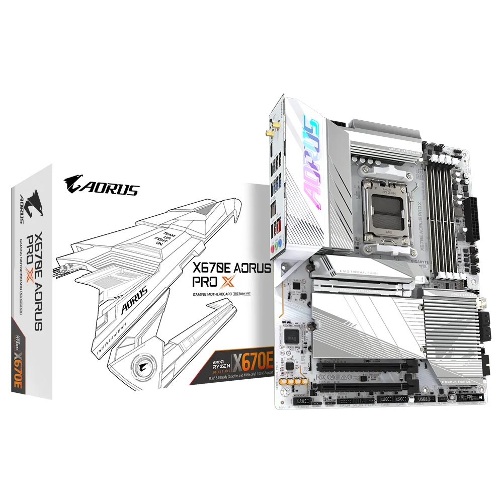 Placa Mãe Gigabyte X670E AORUS Pro X Socket AM5 / DDR5
