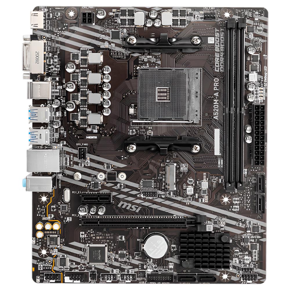 Placa Mãe MSI A520M-A PRO Socket AM4 / DDR4