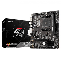 Placa Mãe MSI A520M PRO Socket AM4 / VGA / DDR4