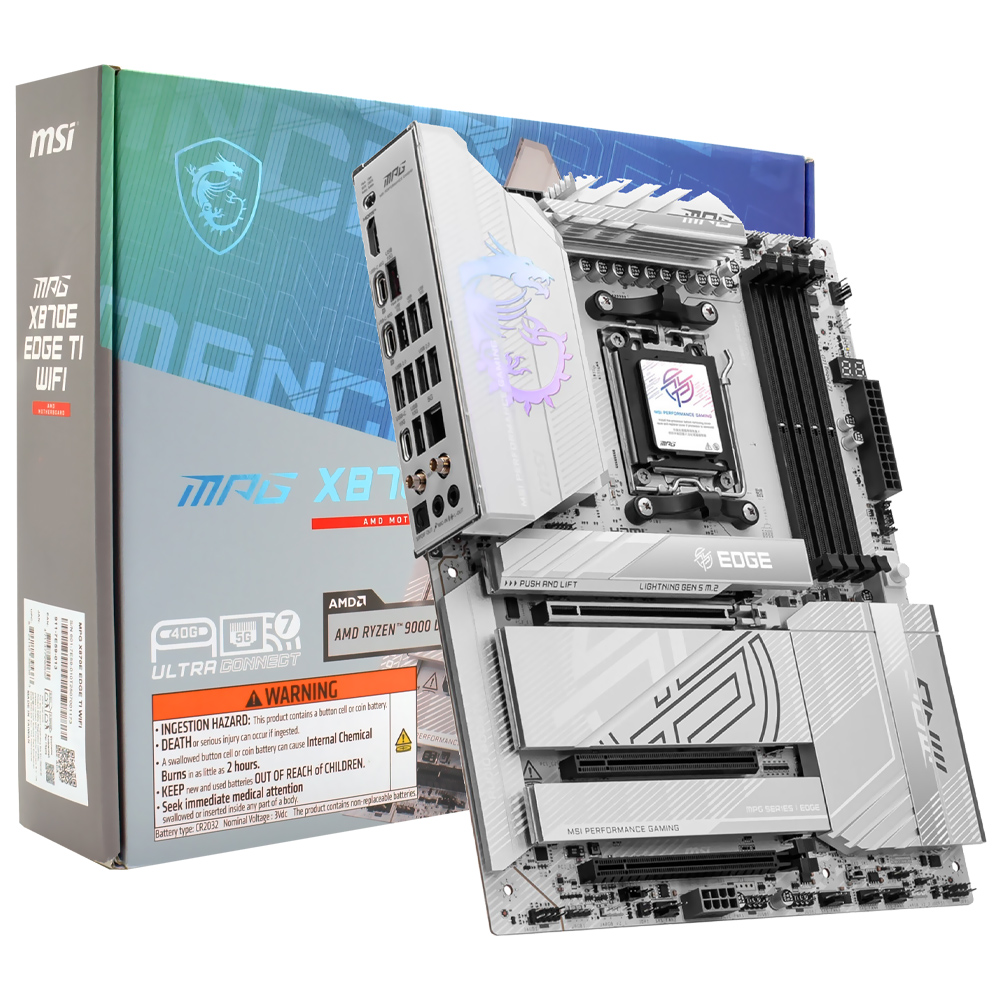 Placa Mãe MSI MPG X870E Edge Ti Wi-Fi Socket AM5 / DDR5