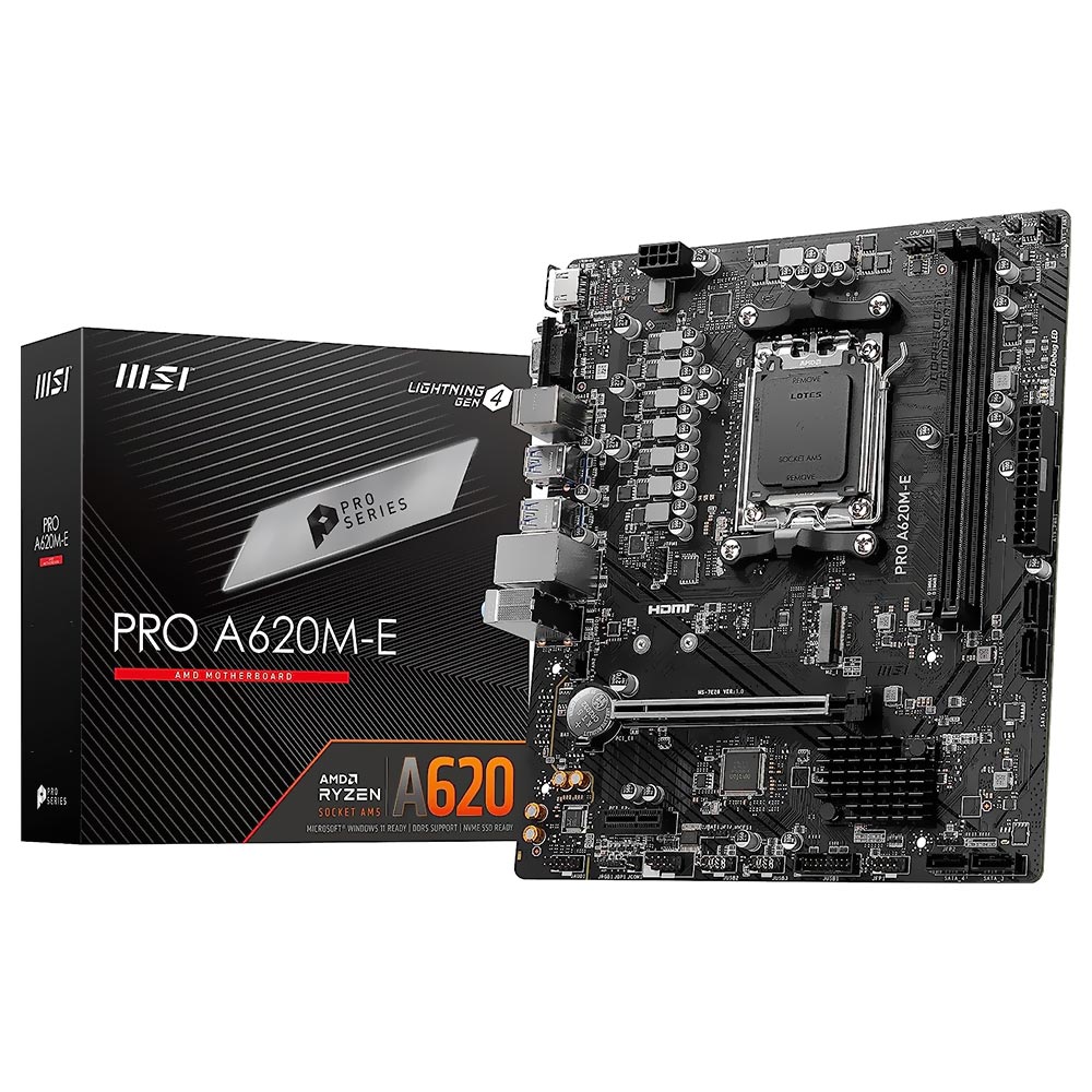 Placa Mãe MSI Pro A620M-E Socket AM5 / DDR5 / VGA