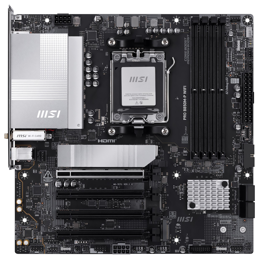 Placa Mãe MSI Pro B850M-P Wi-Fi Socket AM5 / DDR5