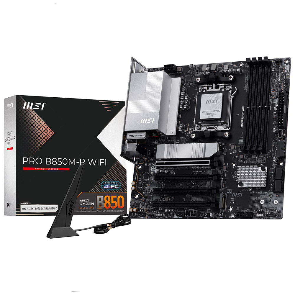 Placa Mãe MSI Pro B850M-P Wi-Fi Socket AM5 / DDR5