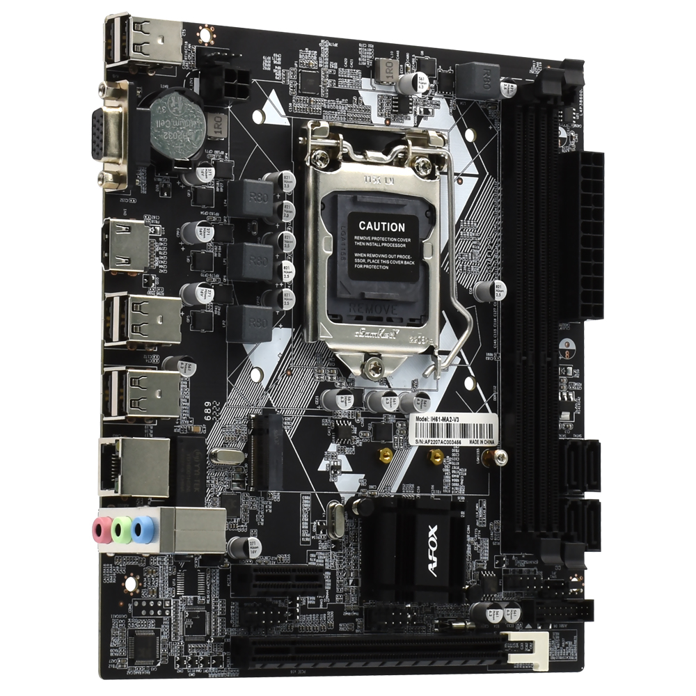 Placa Mãe AFOX IH61-MA2-V3 Socket LGA 1155 / VGA / DDR3