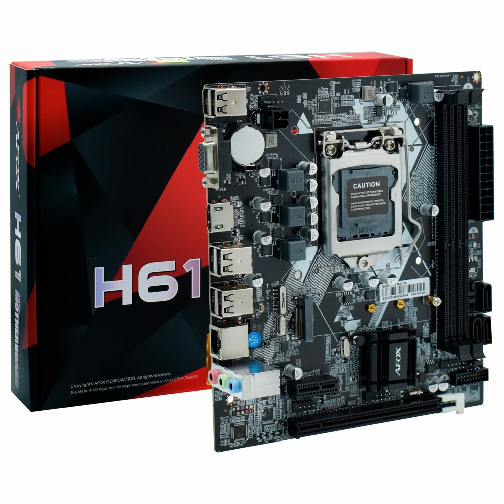 Placa Mãe AFOX IH61-MA2-V6 Socket LGA 1155 / VGA / DDR3