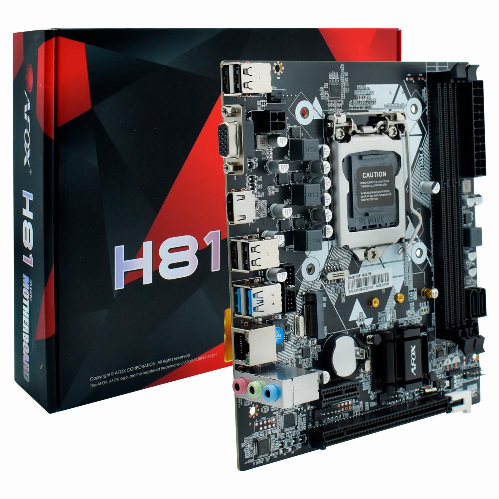 Placa Mãe AFOX IH81-MA2-V6 Socket LGA 1150 / VGA / DDR3