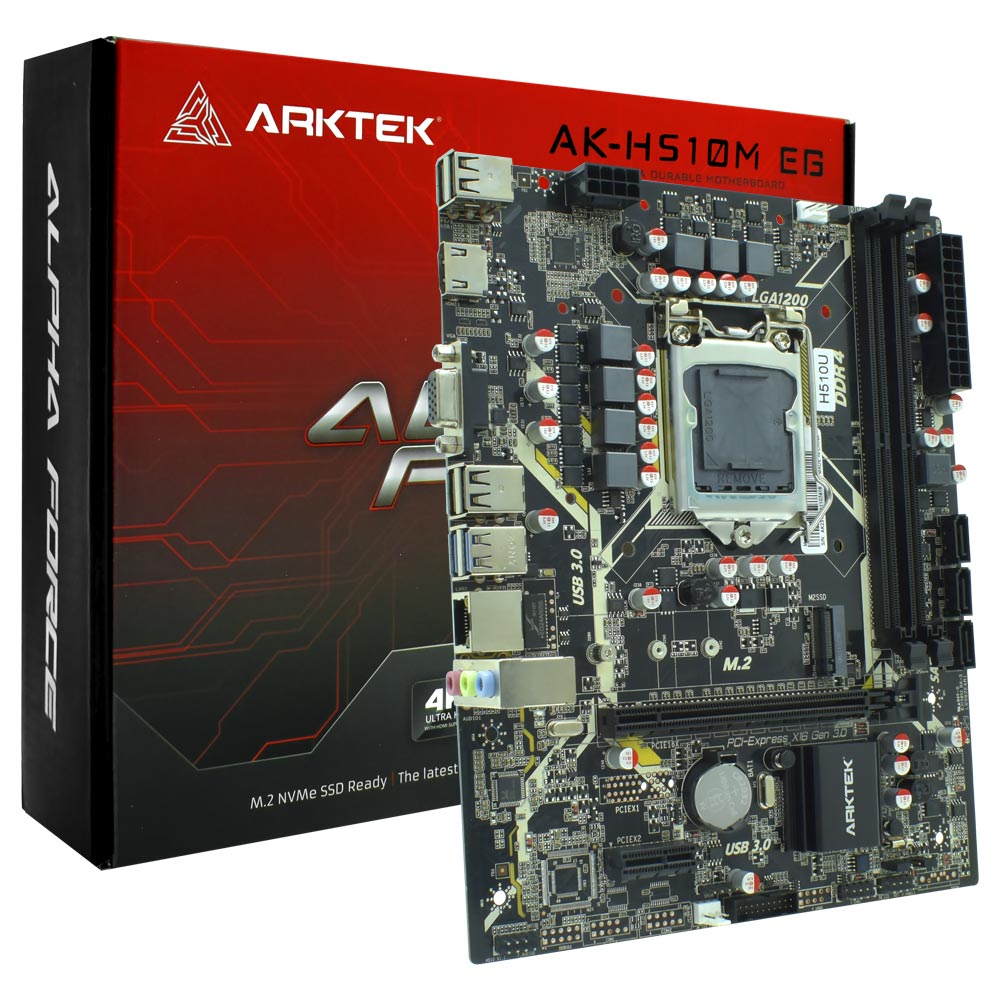 Placa Mãe Arktek AK-H510M EG VA Socket LGA 1200 / VGA / DDR4