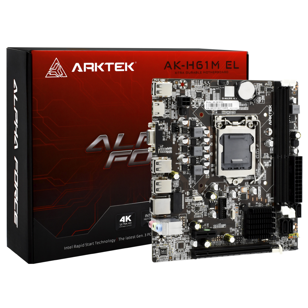 Placa Mãe Arktek AK-H61M EL Socket LGA 1155 / VGA / DDR3