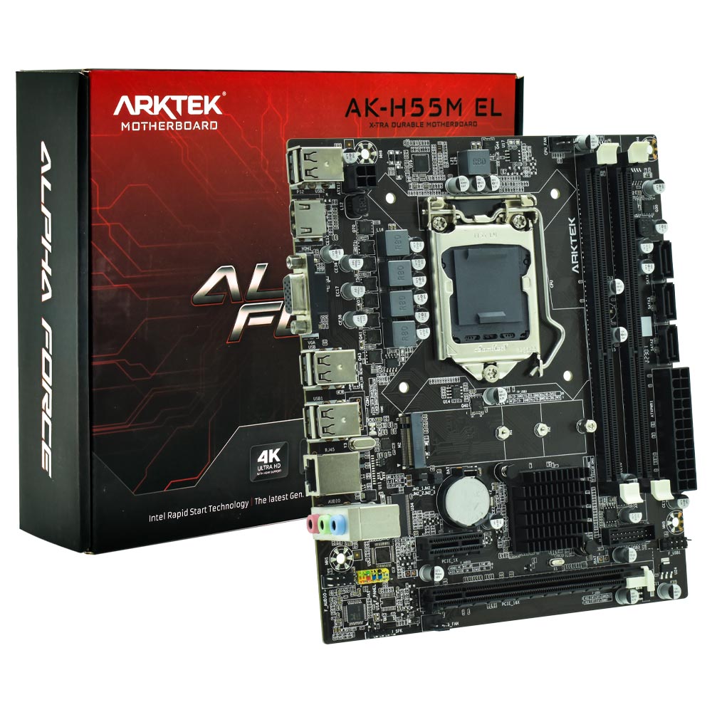 Placa Mãe Arktek Alpha Force AK-H55M EL Socket LGA 1156 / VGA / DDR3