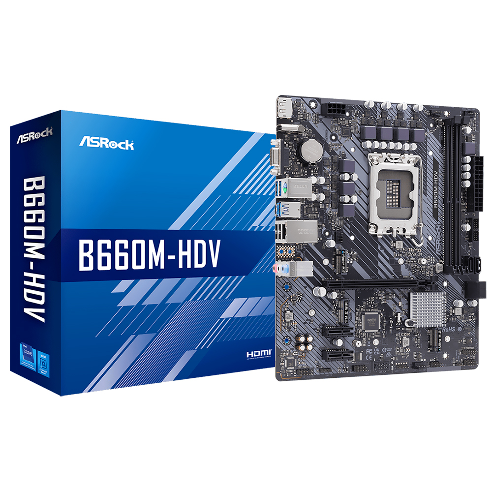 Placa Mãe ASRock B660M-HDV Socket LGA 1700 / VGA / DDR4