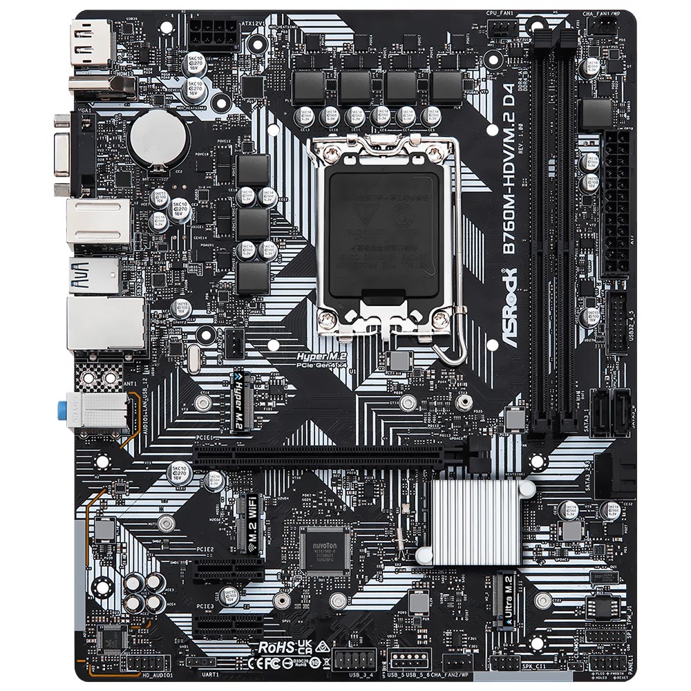 Placa Mãe ASRock B760M-HDV/M.2 D4 Socket LGA 1700 / VGA / DDR4