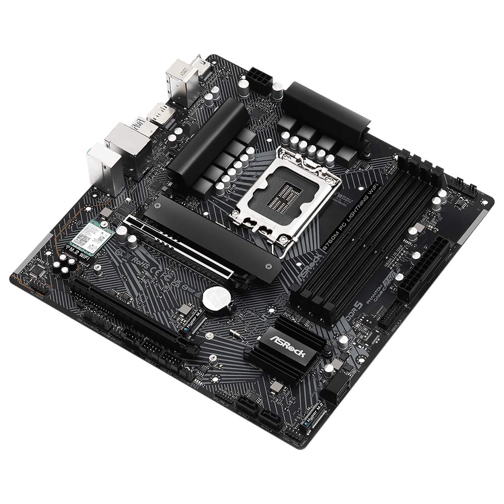 Placa Mãe ASRock B760M PG Lightning Wi-Fi Socket LGA 1700 / DDR5