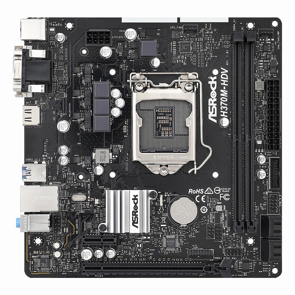 Placa Mãe ASRock H370M-HDV Socket LGA 1151 / VGA / DDR4  