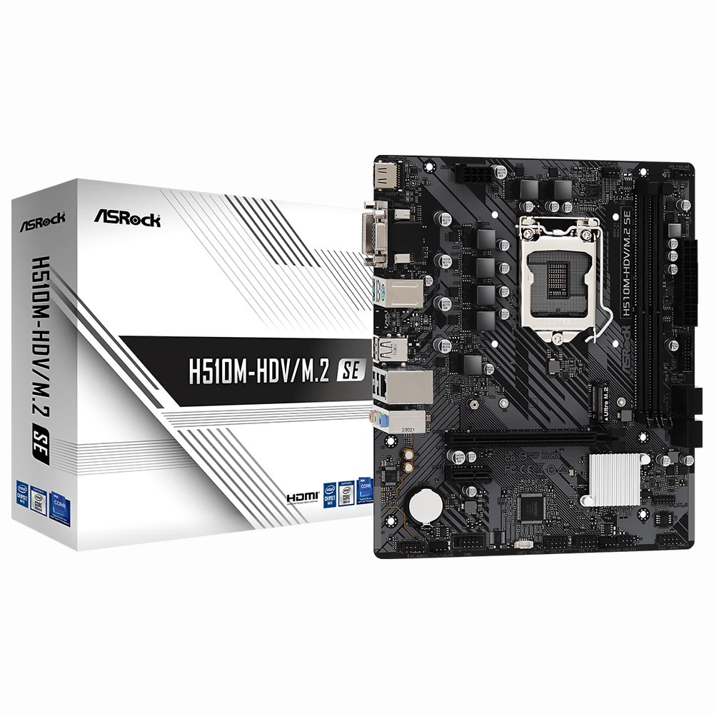 Placa Mãe ASRock H510M-HDV/M.2 SE Socket LGA 1200 / DDR4