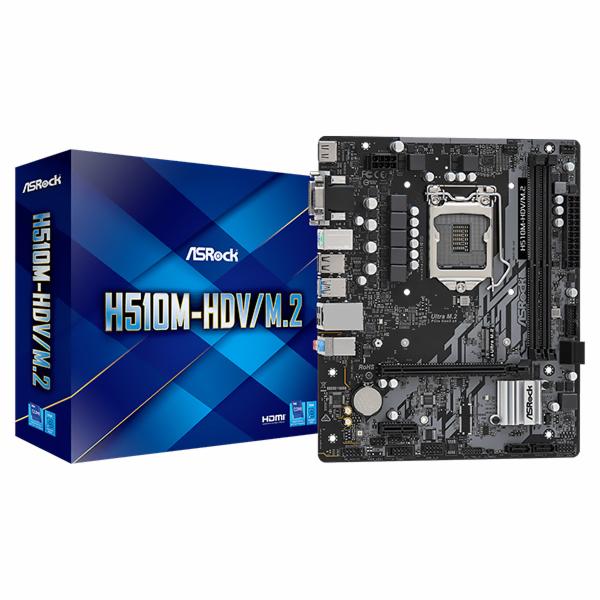 Placa Mãe ASRock H510M-HDV/M.2 Socket LGA 1200 / VGA / DDR4