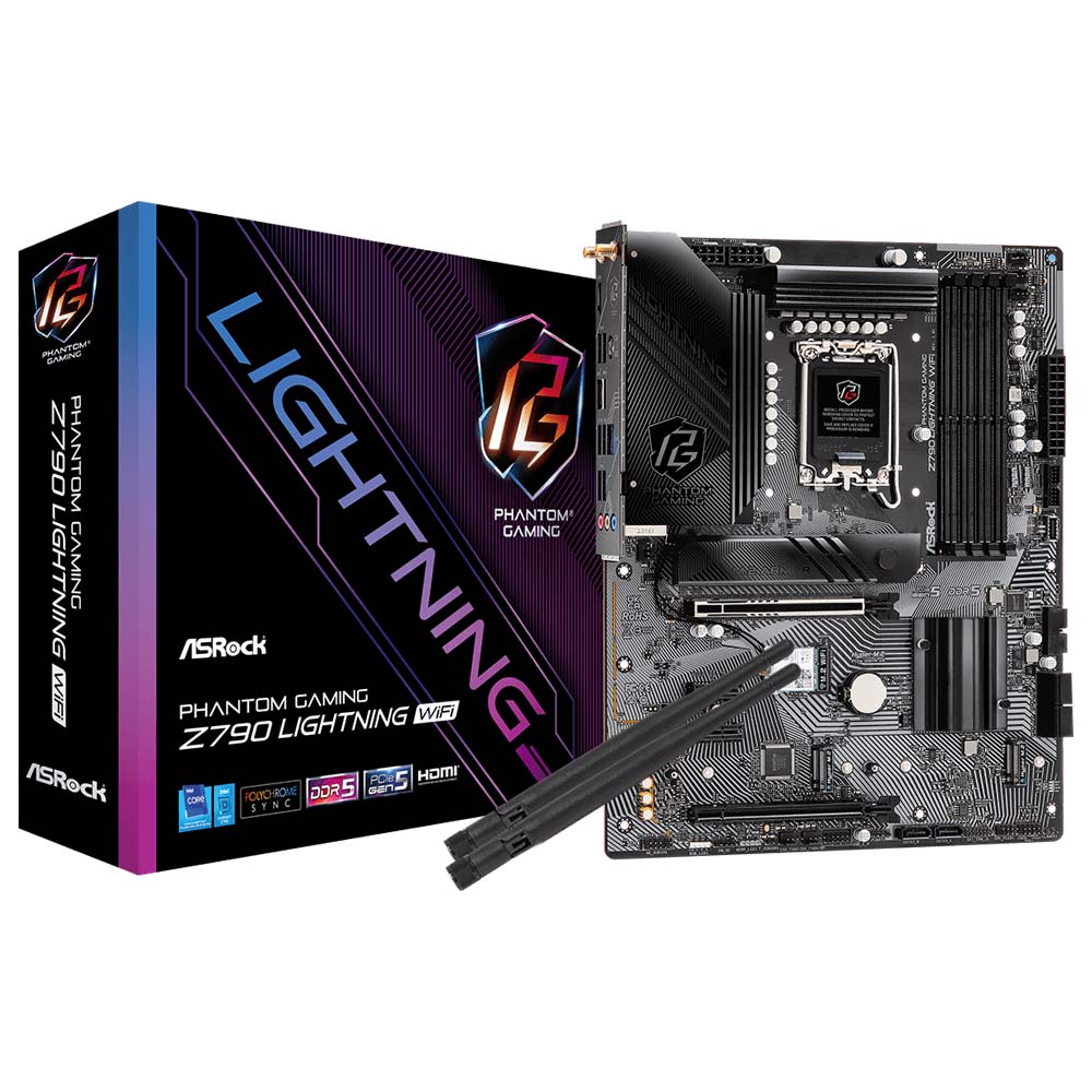 Placa Mãe ASRock Z790 Lightning Wi-Fi Socket LGA 1700 / DDR5