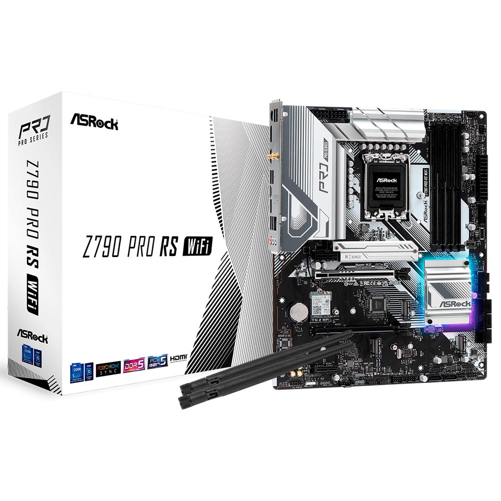 Placa Mãe ASRock Z790 Pro RS Wi-Fi Socket LGA 1700 / DDR5