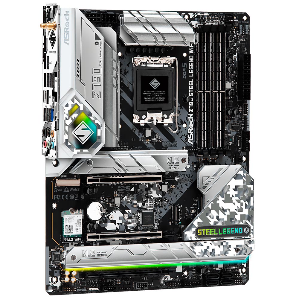 Placa Mãe ASRock Z790 Steel Legend Wi-Fi Socket LGA 1700 / DDR5