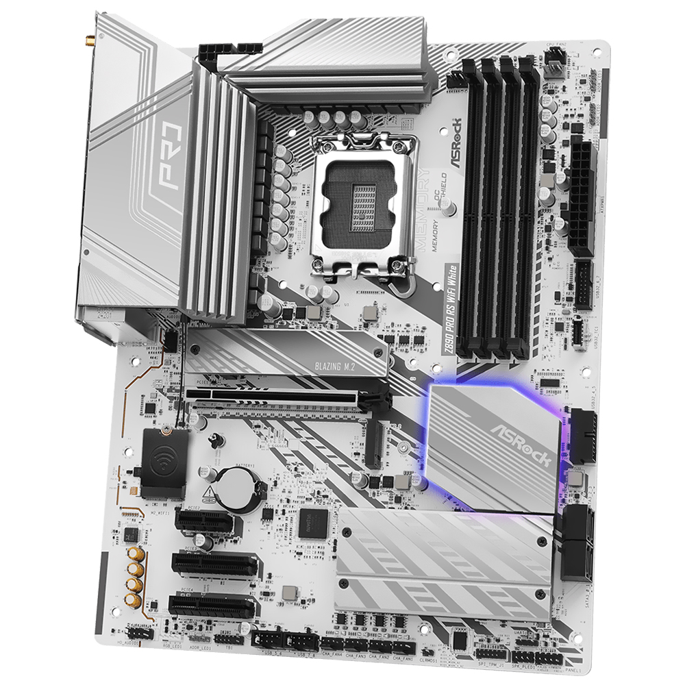 Placa Mãe ASRock Z890 Pro RS Wi-Fi White Socket LGA 1851 / DDR5