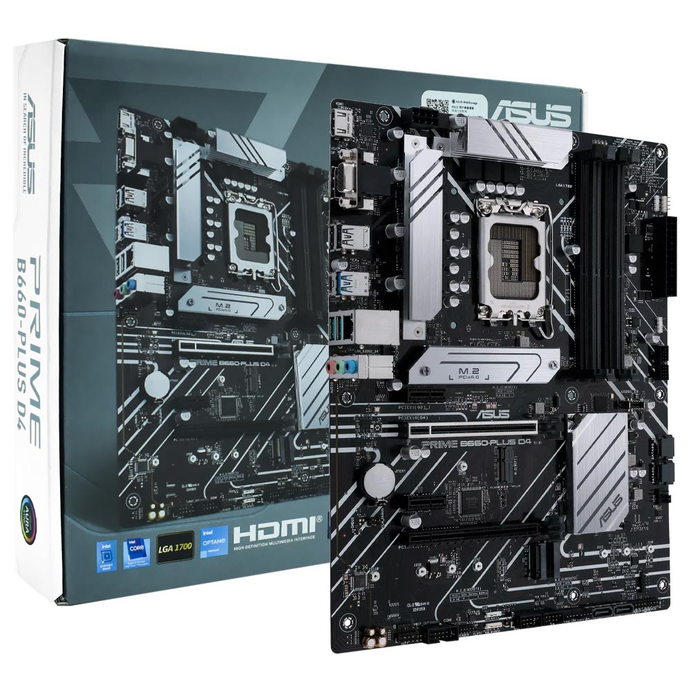 Placa Mãe ASUS Prime B660-PLUS D4 Socket LGA 1700 / VGA / DDR4 